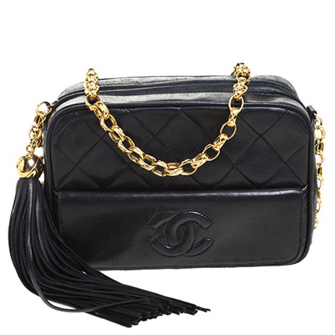 chanel camera bag tassel